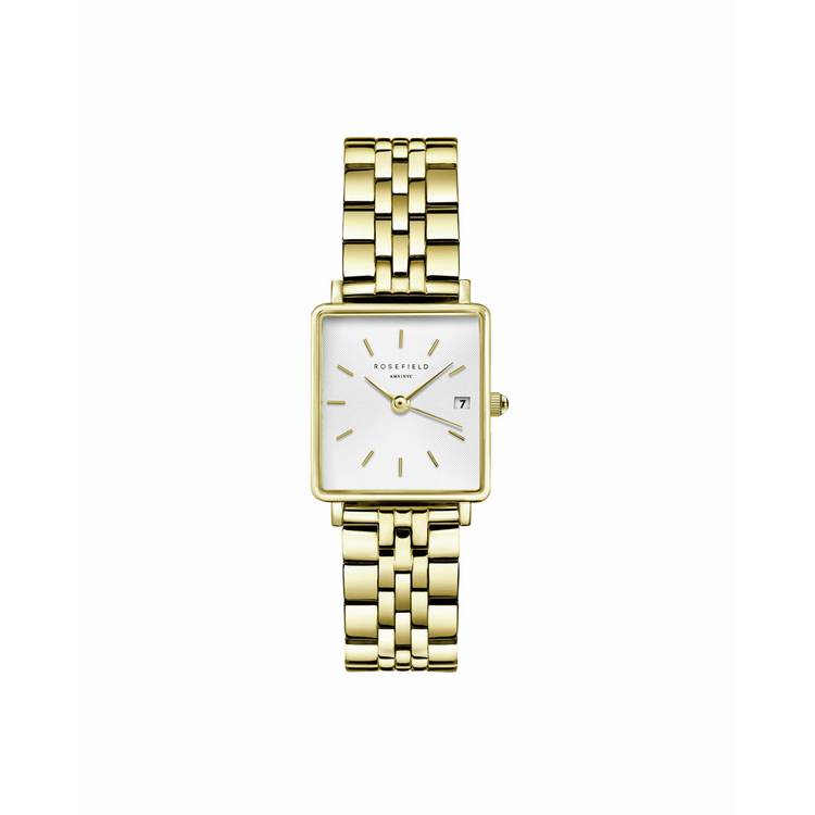 Rosefield Boxy XS ladies gold bracelet watch, imported from the UK