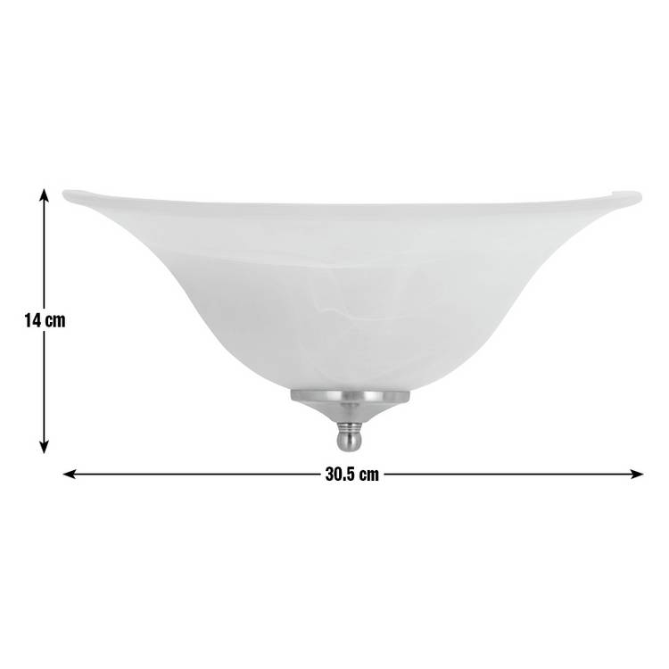 Argos Home Alabaster wall light with opal glass shade (British brand)