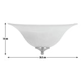 Argos Home Alabaster wall light with opal glass shade (British brand)