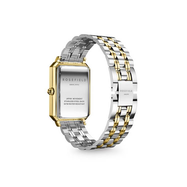 Rosefield Octagon ladies duotone steel bracelet watch - British product