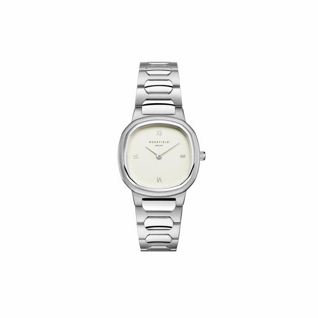 Rosefield Gaia ladies watch silver dial steel bracelet 30mm, UK version