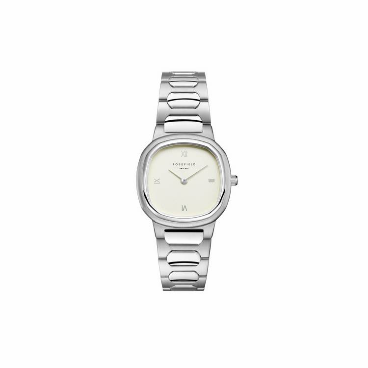 Rosefield Gaia ladies watch silver dial steel bracelet 30mm, UK version