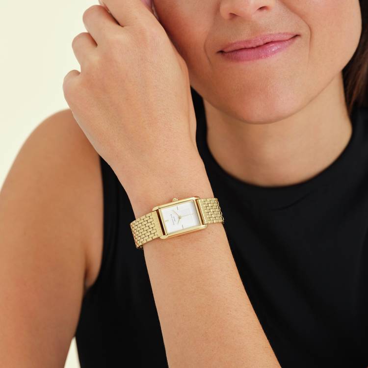 Rosefield Heirloom ladies watch gold bracelet, UK version