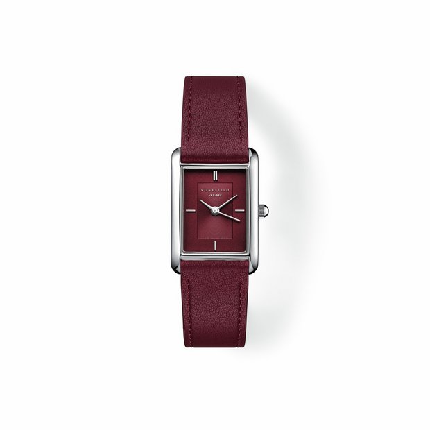 Rosefield Heirloom watch burgundy leather strap 30mm (British brand)