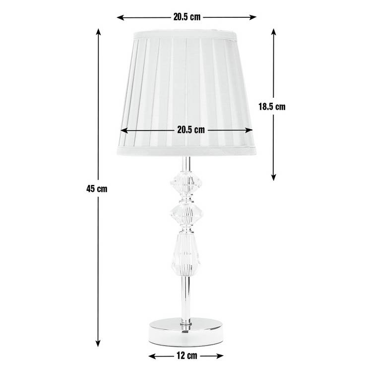Argos Home Kilmore grey pleated table lamp - British product