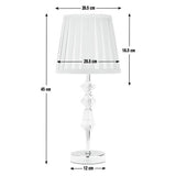 Argos Home Kilmore grey pleated table lamp - British product