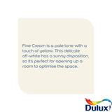 Dulux Walls and Ceilings Matt Paint Fine Cream 2.5L (British brand)