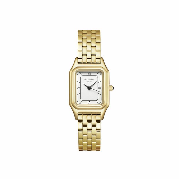 Rosefield Ivy Steel Gold ladies bracelet watch, imported from the UK