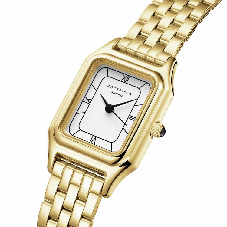 Rosefield Ivy Steel Gold ladies bracelet watch, imported from the UK