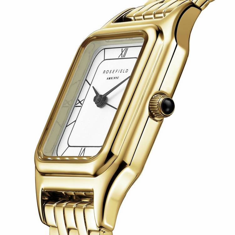 Rosefield Ivy Steel Gold ladies bracelet watch, imported from the UK