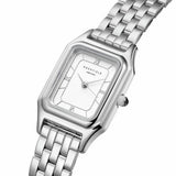 Rosefield Ivy ladies silver watch with white dial, imported from the UK