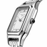 Rosefield Ivy ladies silver watch with white dial, imported from the UK