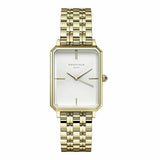 Rosefield Octagon ladies watch gold steel bracelet (British brand)