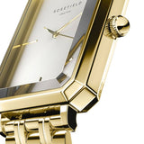 Rosefield Octagon ladies watch gold steel bracelet (British brand)