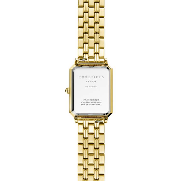 Rosefield Octagon ladies watch gold steel bracelet (British brand)