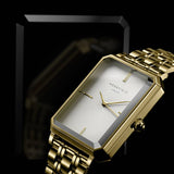 Rosefield Octagon ladies watch gold steel bracelet (British brand)