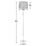 Argos Home Kilmore grey floor lamp with pleated shade, imported from the UK