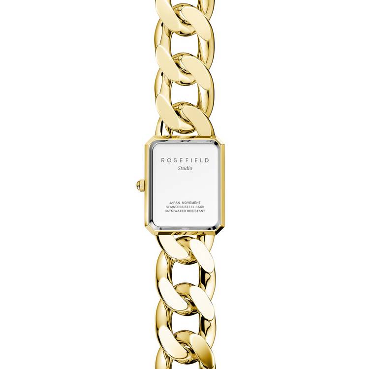 Rosefield Studio Octagon XS gold ladies bracelet watch, imported from the UK