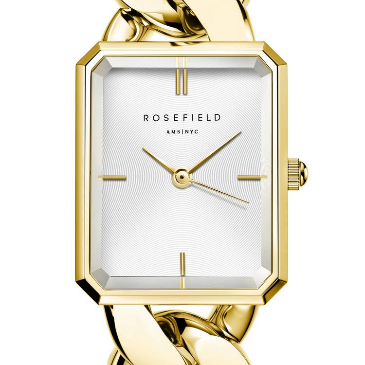 Rosefield Studio Octagon XS ladies watch with gold bracelet (British brand)