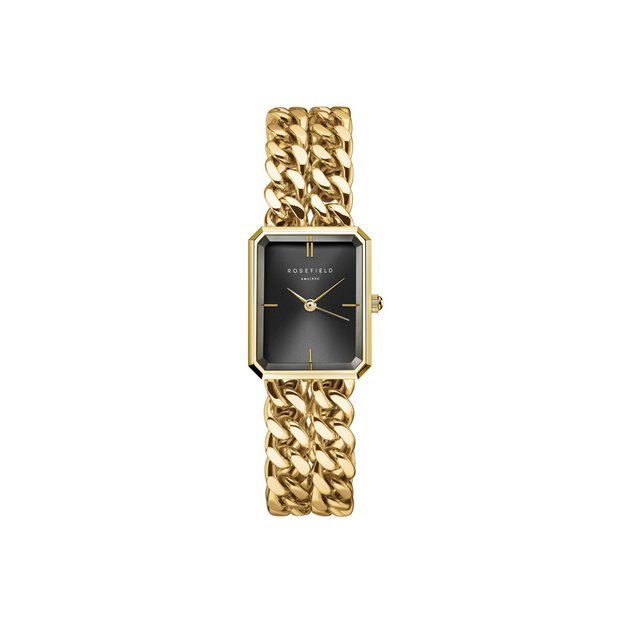 Rosefield Octagon Studio XS ladies watch gold-tone steel bracelet, imported from the UK
