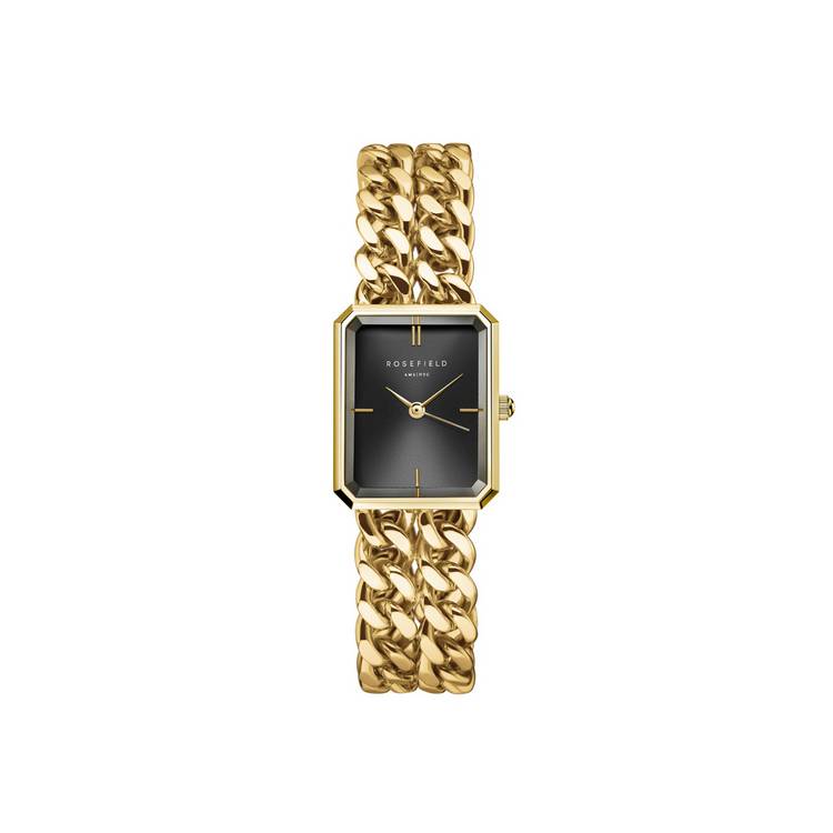 Rosefield Octagon Studio XS ladies watch gold-tone steel bracelet, imported from the UK