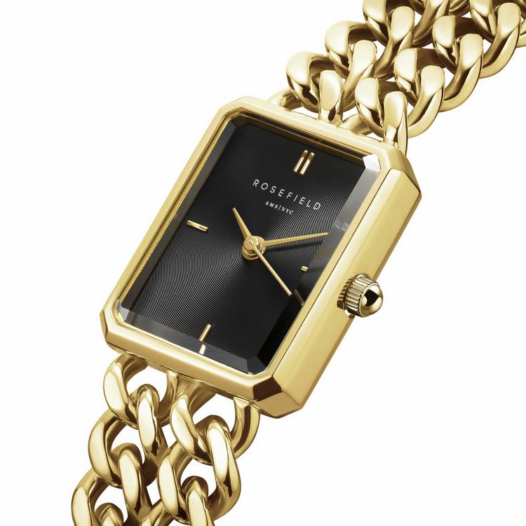 Rosefield Octagon Studio XS ladies watch gold-tone steel bracelet, imported from the UK