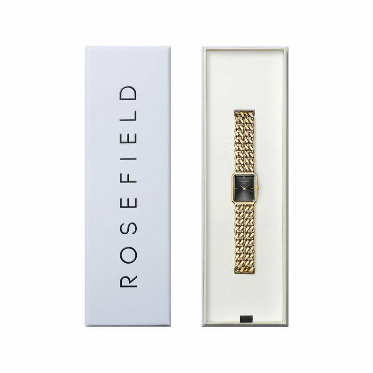 Rosefield Octagon Studio XS ladies watch gold-tone steel bracelet, imported from the UK