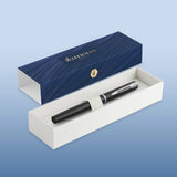 Waterman Graduate black lacquer fountain pen fine nib, imported from the UK