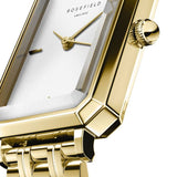 Rosefield Octagon XS ladies watch gold steel bracelet (British brand)