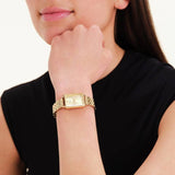Rosefield Octagon ladies gold steel bracelet watch - British product