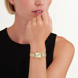 Rosefield Octagon XS ladies gold watch with champagne dial, imported from the UK