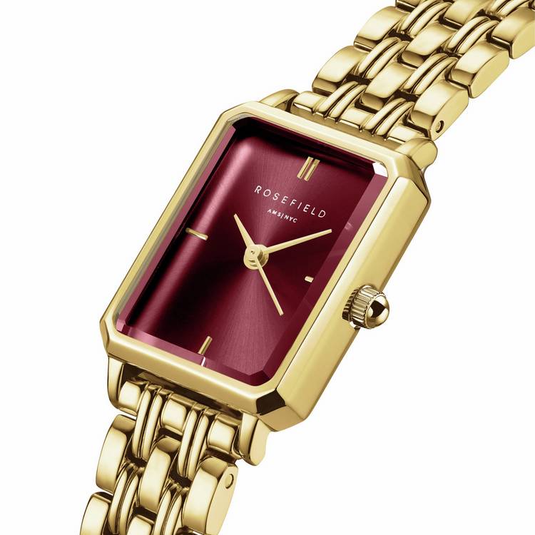 Rosefield Octagon XS gold ladies bracelet watch - British product