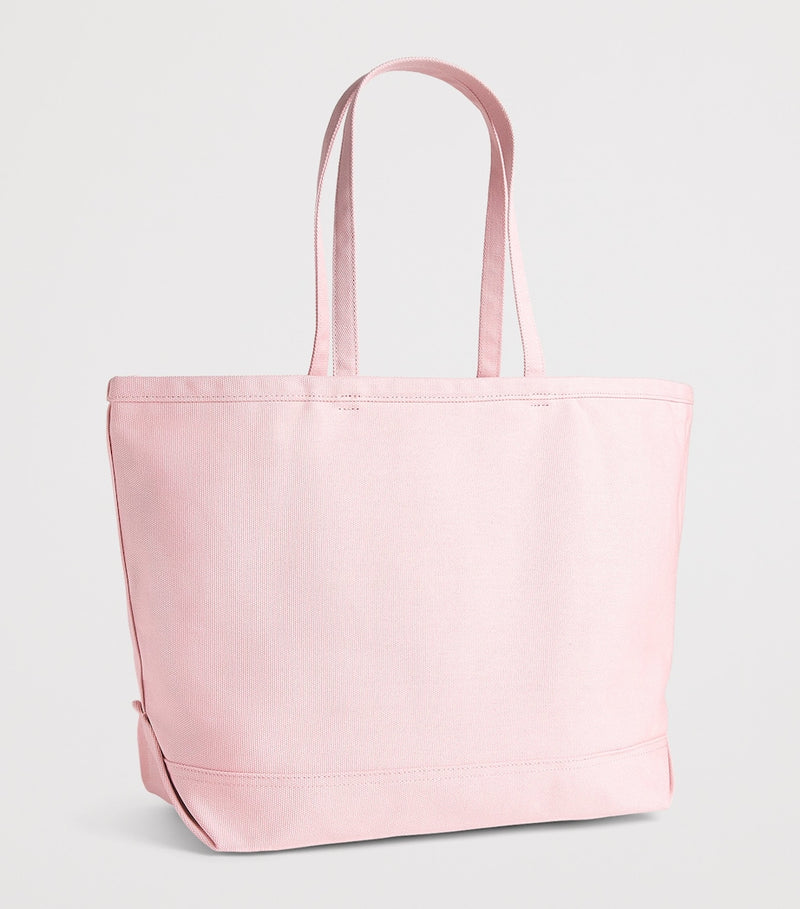 Harrods medium cotton tote bag with embroidered logo, UK version