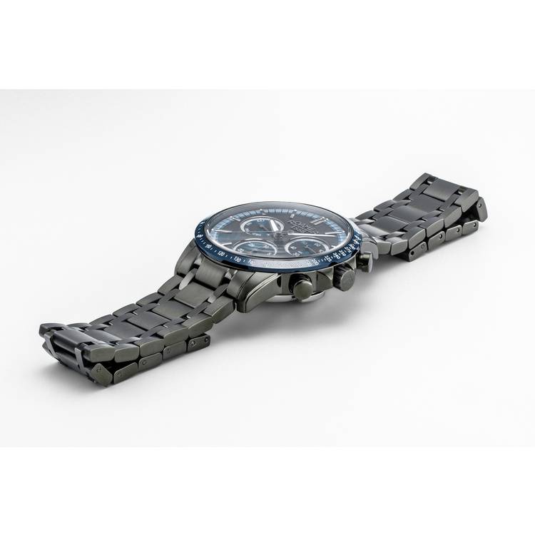 Roamer Mercury Chrono blue dial black bracelet watch 43mm, imported from the UK
