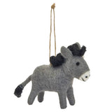 Argos Home handcrafted felt donkey ornament, imported from the UK