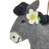 Argos Home handcrafted felt donkey ornament, imported from the UK
