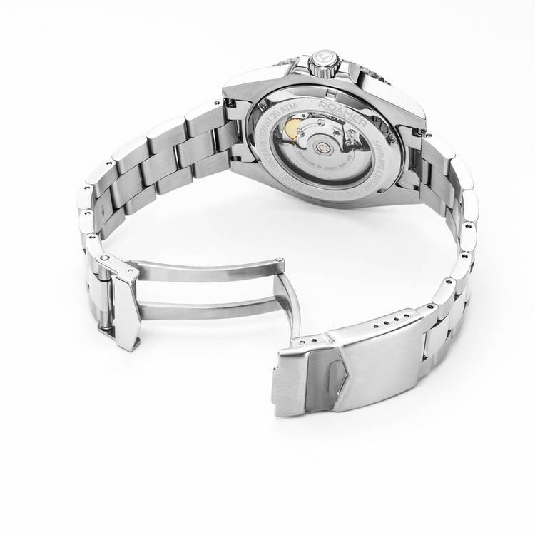 Roamer dive watch black dial steel bracelet 42mm, UK version