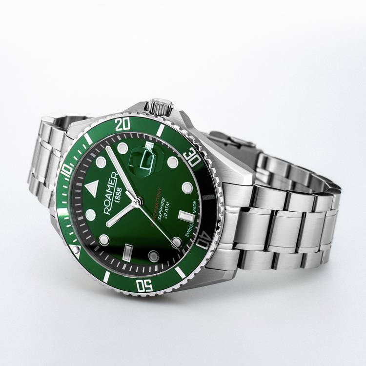 Roamer dive watch green dial 43mm (British brand)