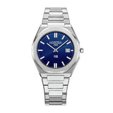 Roamer R8 blue dial steel bracelet watch 41mm, UK version