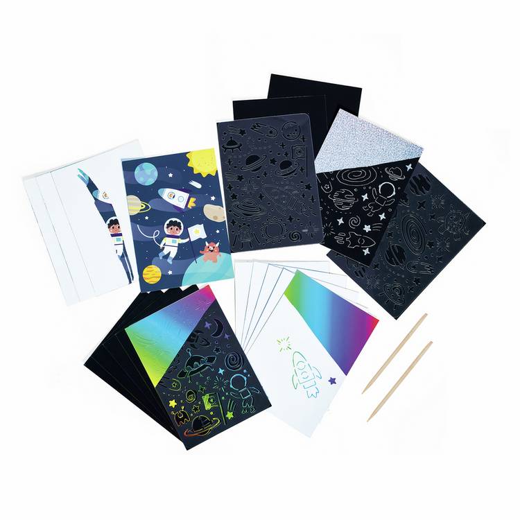 Chad Valley space scratch art set - British product