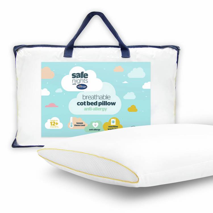 Silentnight breathable cot pillow 60x40cm (British brand)