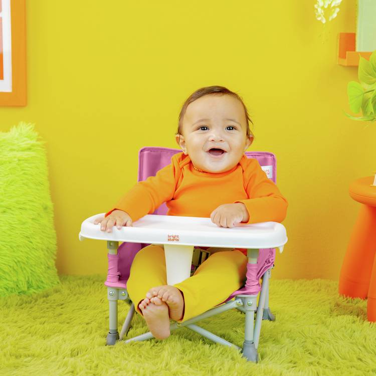 Bright Starts Pop N Sit pink booster seat, UK version