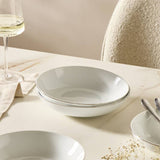 Argos Argos Home Silver Rim 4 Piece Porcelain Pasta Bowls- Buy online at McGrocer