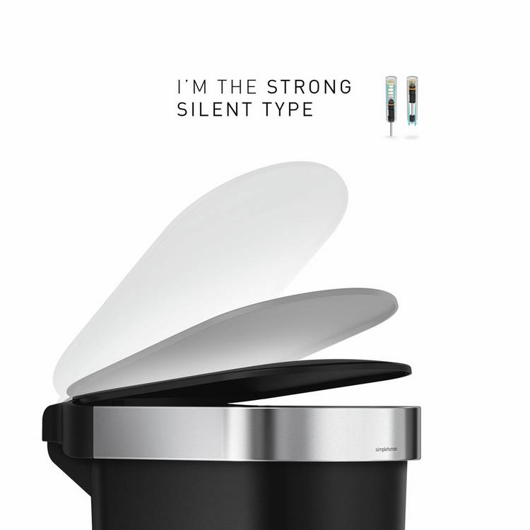Simplehuman pedal bin black 40L (British brand)