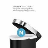 Simplehuman pedal bin black 40L (British brand)