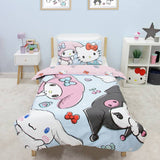Hello Kitty single bedding set with panel print (British brand)
