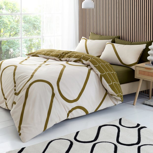Catherine Lansfield linear curve bedding set single (British brand)