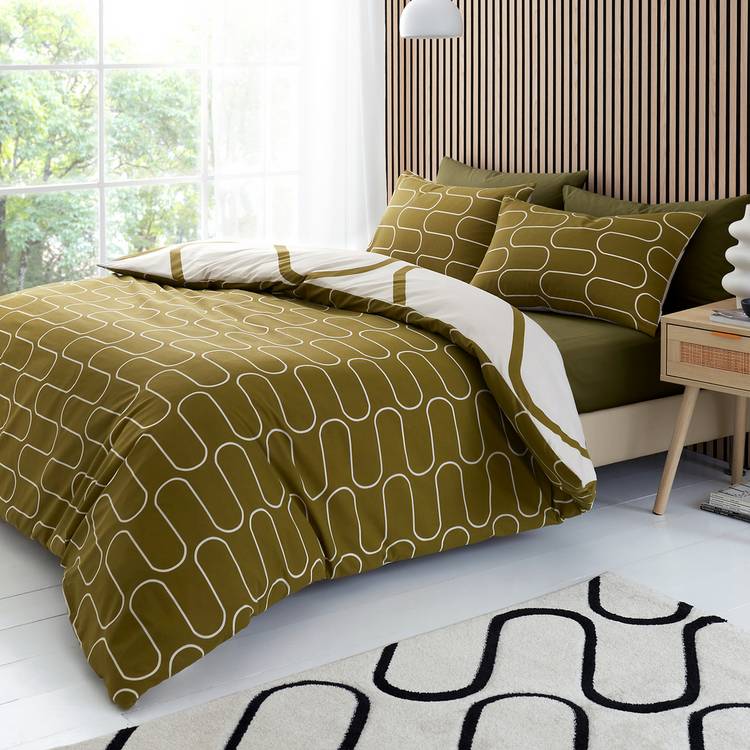 Catherine Lansfield linear curve bedding set single (British brand)