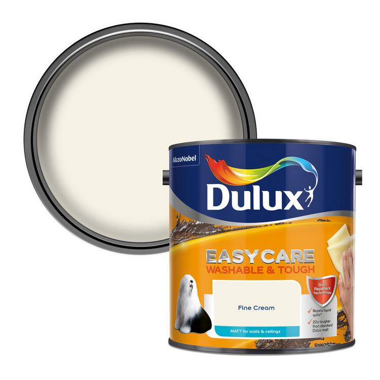Dulux Easycare W&T Matt Paint Fine Cream 2.5L (British brand)