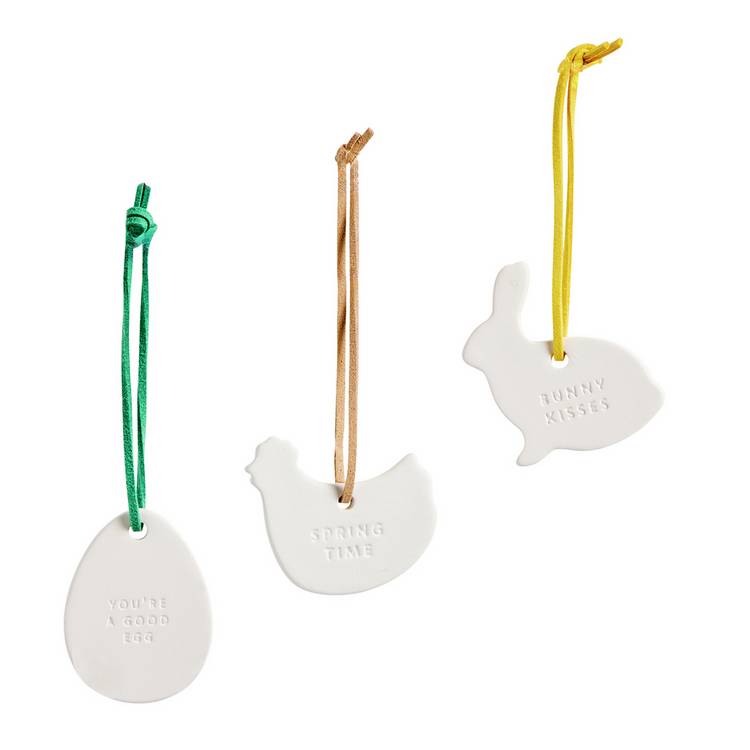 Argos Home 3 mini hanging ceramic keepsakes 5.5cm, UK version